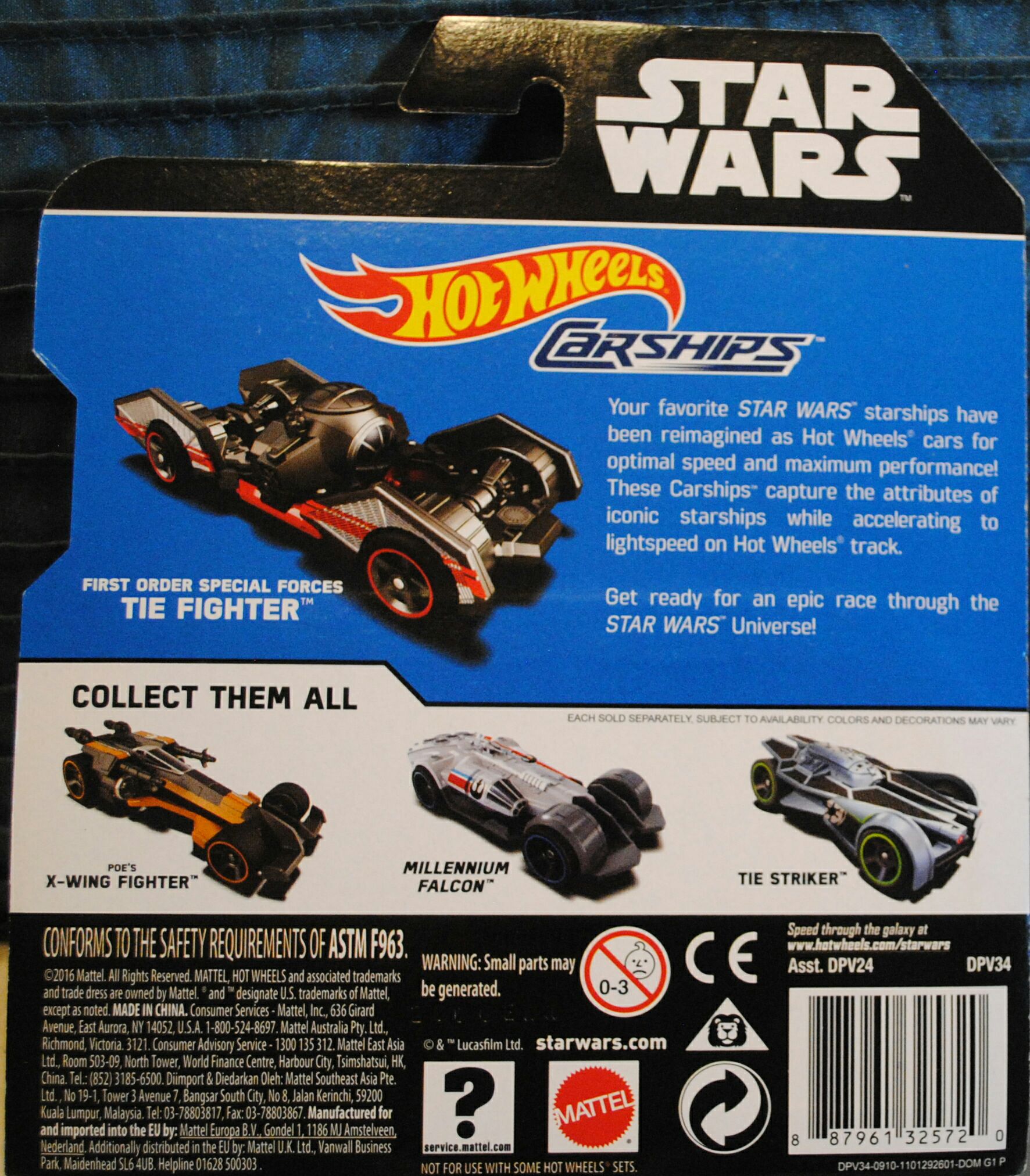 Hot Wheels  First Order Special Forces Tie Fighter - Hot Wheels by Mattel (Star Wars Hot Wheels) action figure collectible [Barcode 887961325720] - Main Image 2