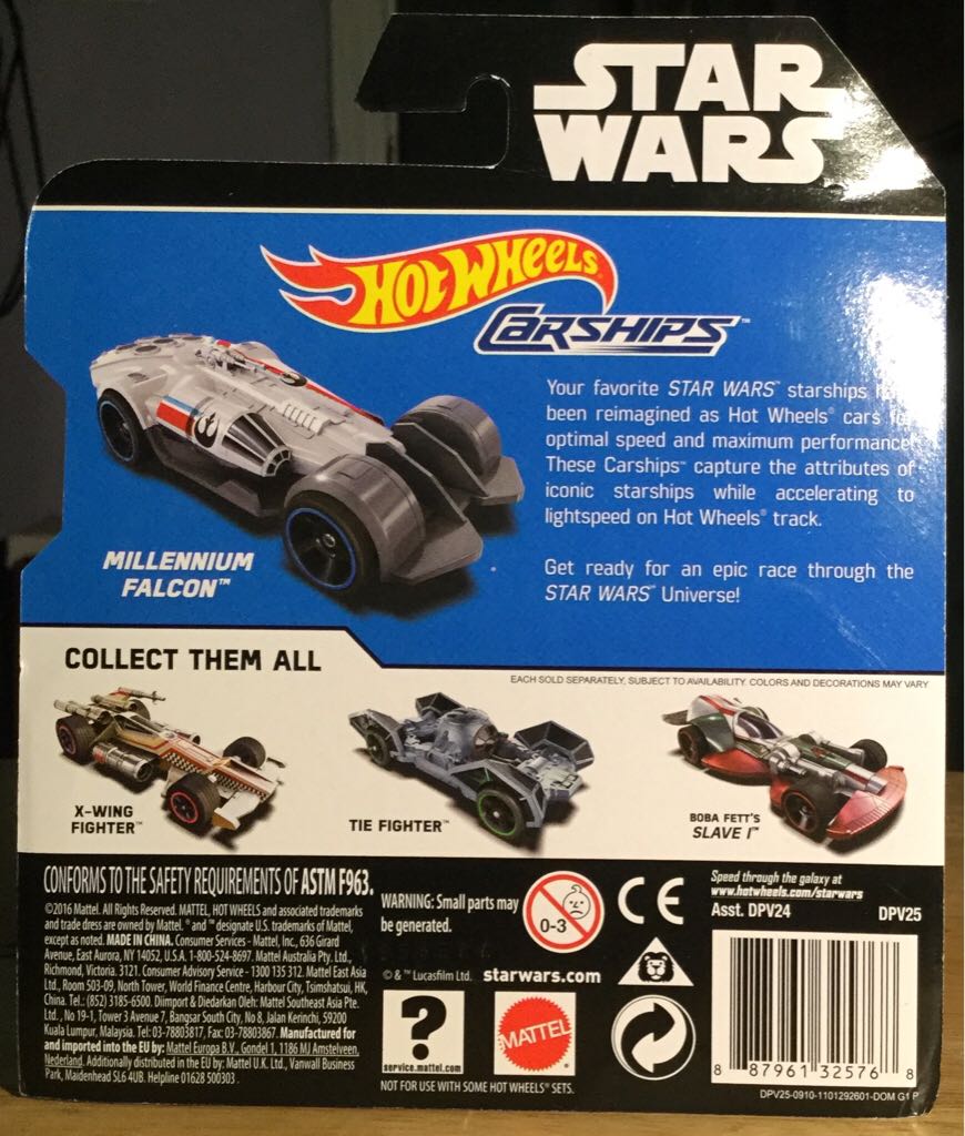 Star Wars: Hot Wheels: Memorabilia: Carships Millennium Falcon Rogue One - Mattel (Hot Wheels) (Space/Sc-Fi) action figure collectible [Barcode 887961325768] - Main Image 2