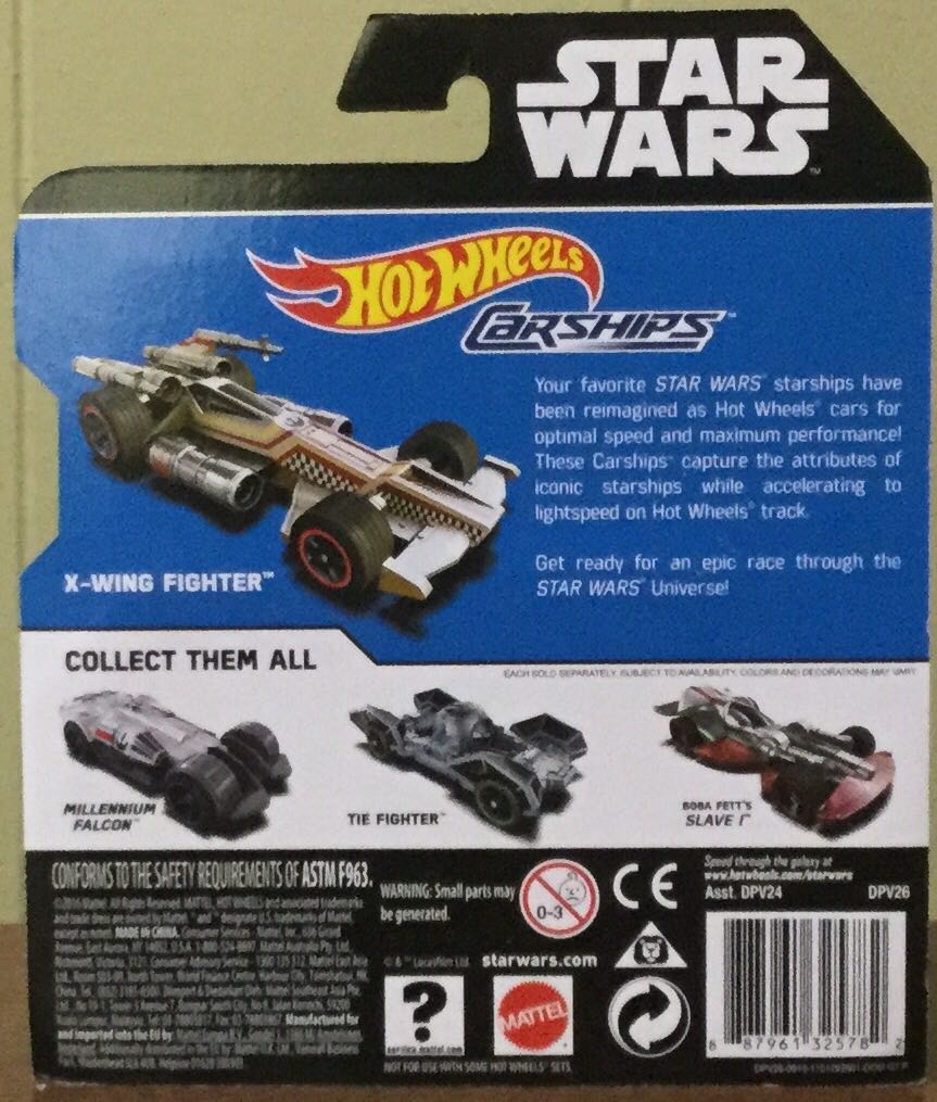 Hot Wheels Star Wars Carships X-Wing Fighter Rogue One - Hot Wheels by Mattel (Star Wars Hot Wheels) action figure collectible [Barcode 887961325782] - Main Image 2