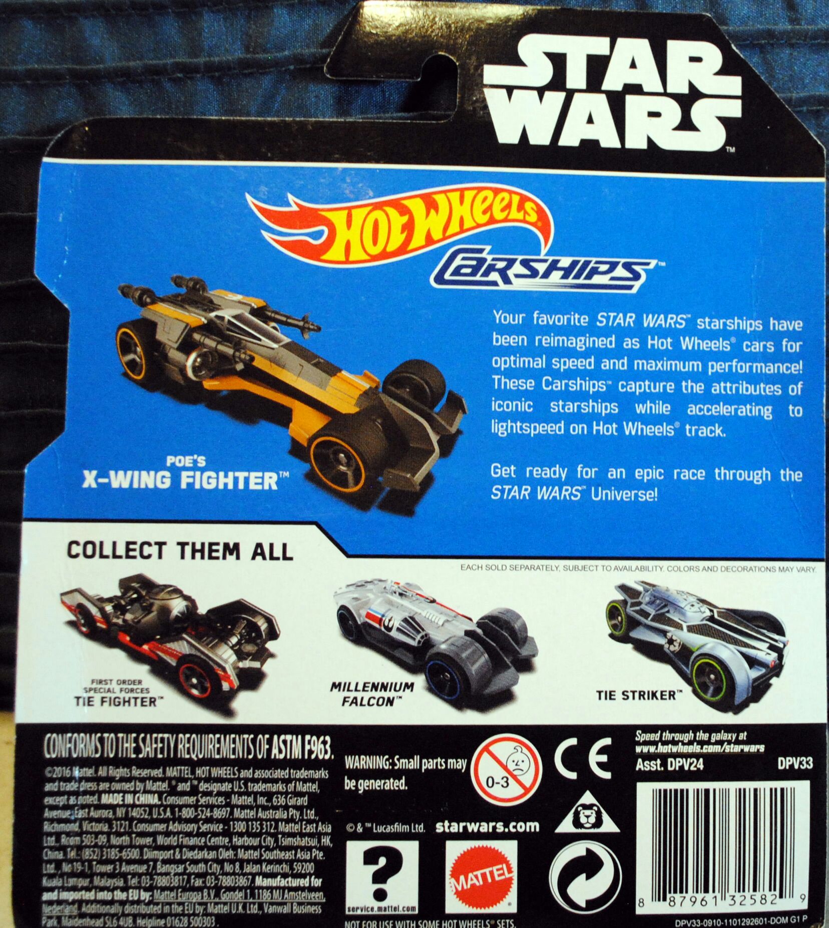Hot Wheels Carships Poe’s X-Wing Fighter - Hot Wheels by Mattel (Star Wars Hot Wheels) action figure collectible [Barcode 887961325829] - Main Image 2