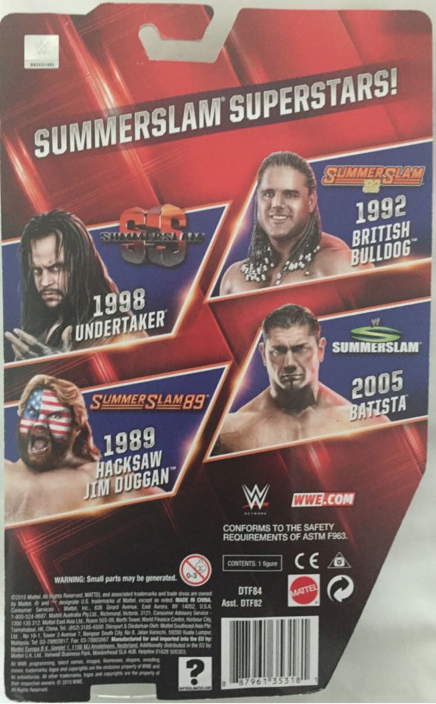 Summer Slam Series #3 - Mattel Basic (Hacksaw Jim Duggan) action figure collectible [Barcode 887961353181] - Main Image 2