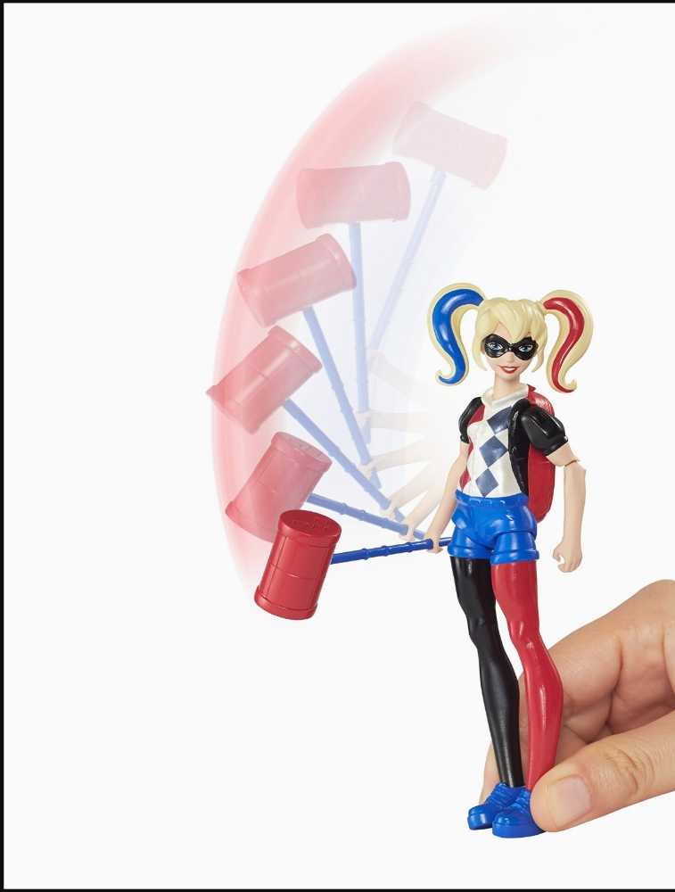 DC Super Hero Girls 4.5 inch Harley Quinn Mallet Smashing Action Figure - DC Mattel (DC Super Hero Girls) action figure collectible [Barcode 887961368666] - Main Image 4