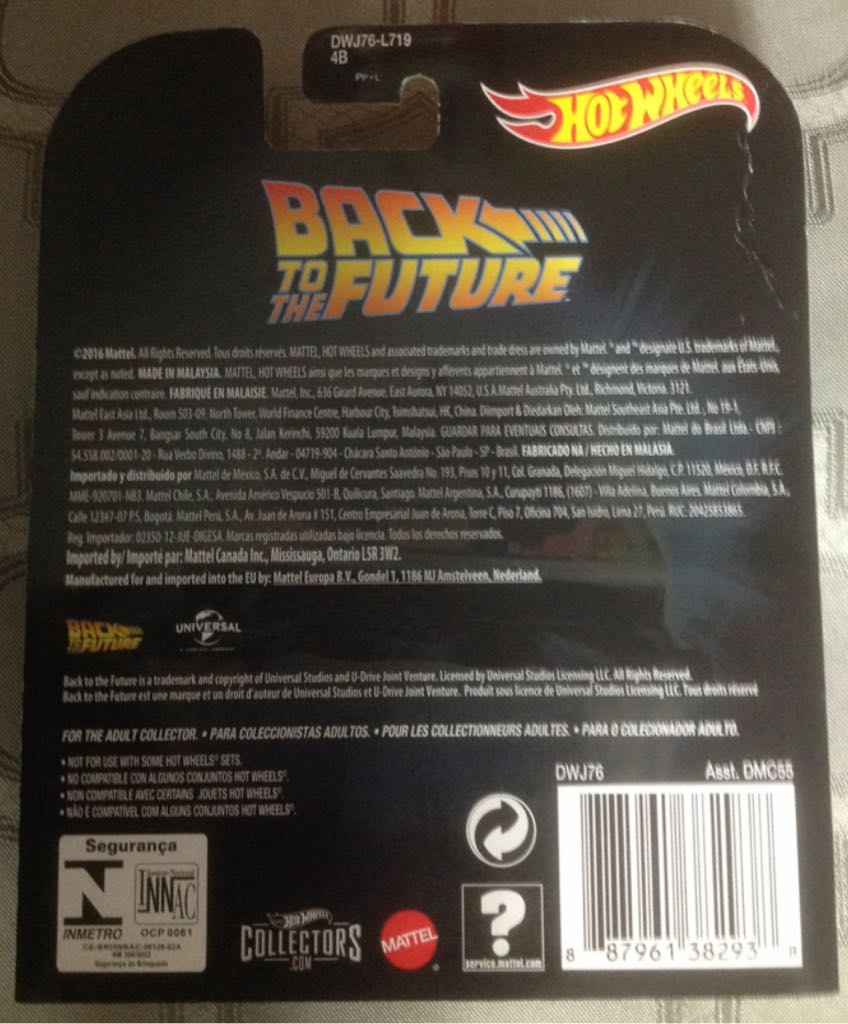 Time Machine Hover Mode (Back To The Future) - Hot Wheels (Mattel) (Hot Wheels - Retro Entertainment) action figure collectible [Barcode 887961382938] - Main Image 2