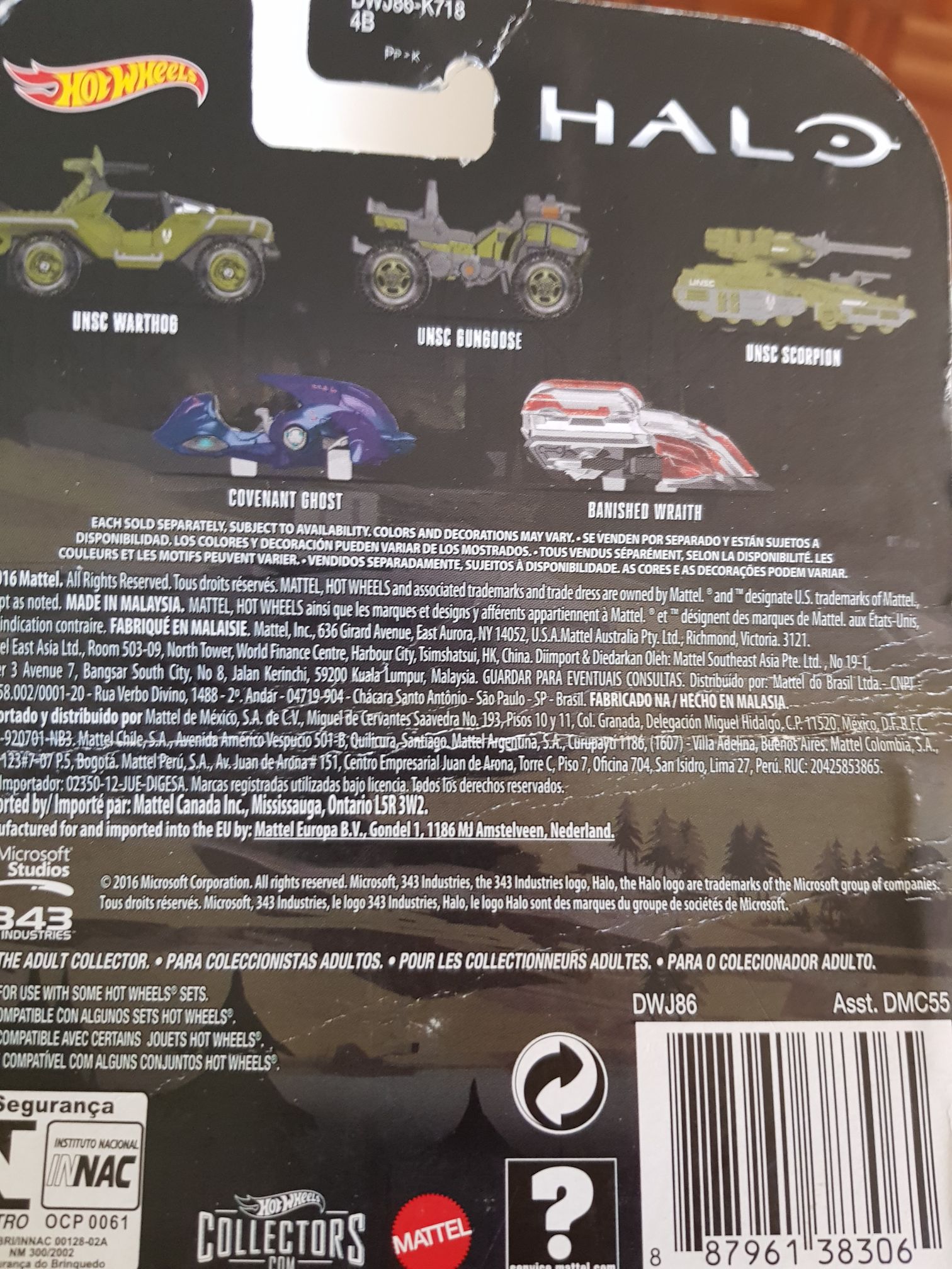 Halo UNSC Warthog - Hot Wheels (Mattel) (Halo Wars Collection) action figure collectible [Barcode 887961383065] - Main Image 2