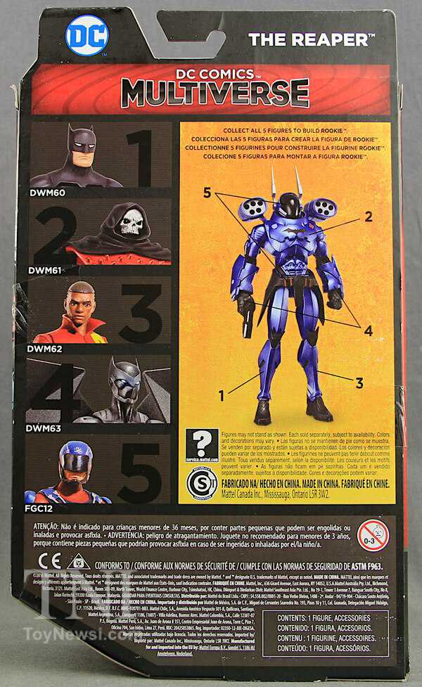 DC Multiverse - The Reaper - DC Mattel (DC Comics Multiverse - Rookie) action figure collectible [Barcode 887961385106] - Main Image 4