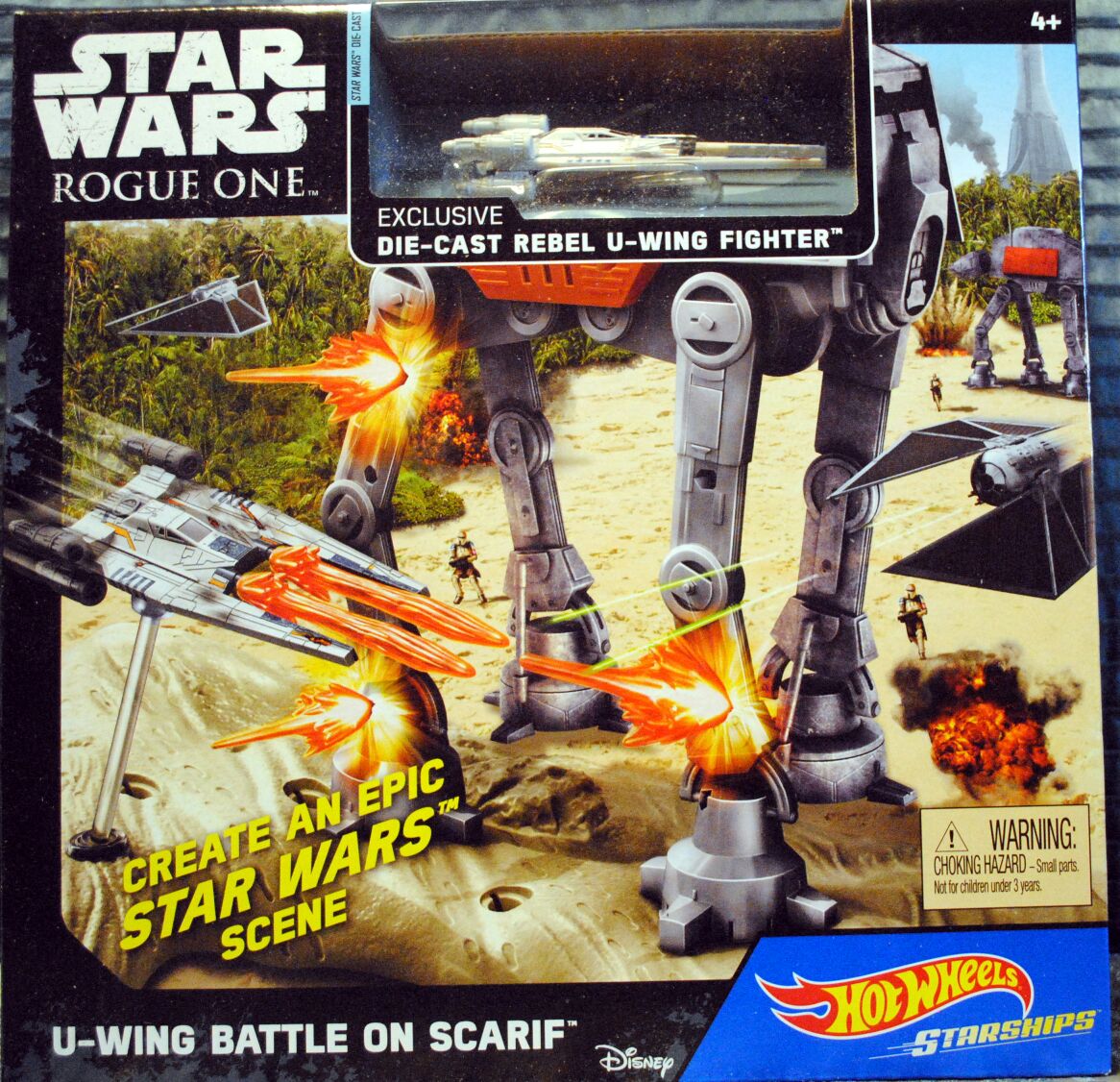 Hot Wheels Star Wars Playset U-Wing Battle on Scarif - Hot Wheels (Star Wars Hot Wheels) action figure collectible [Barcode 887961385359] - Main Image 2