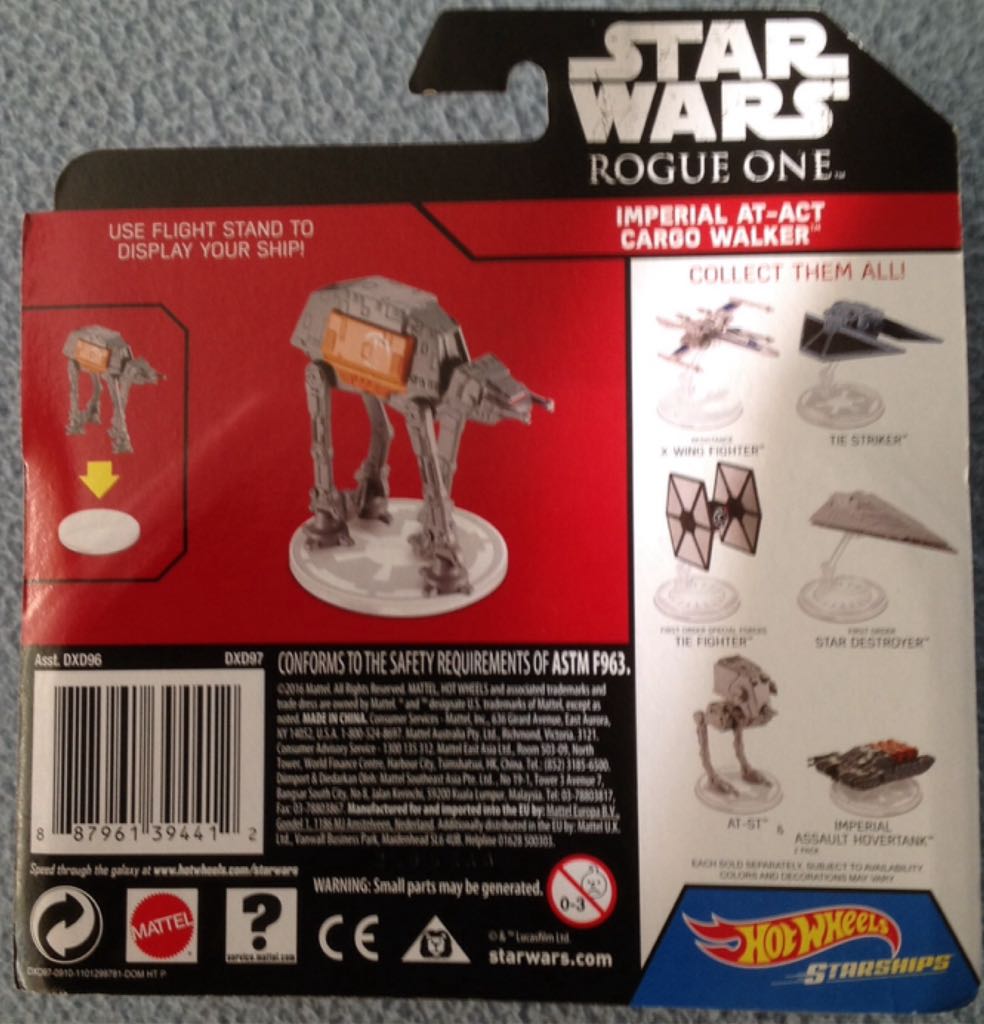 Imperial AT-ACT Cargo Walker - Mattel (Hot Wheels Starships 2015- Now) action figure collectible [Barcode 887961394412] - Main Image 2