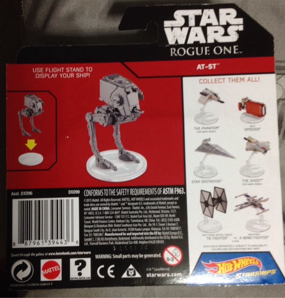 AT-ST (Rogue One) - Mattel (Hot Wheels Starships 2015- Now) action figure collectible [Barcode 887961394436] - Main Image 2