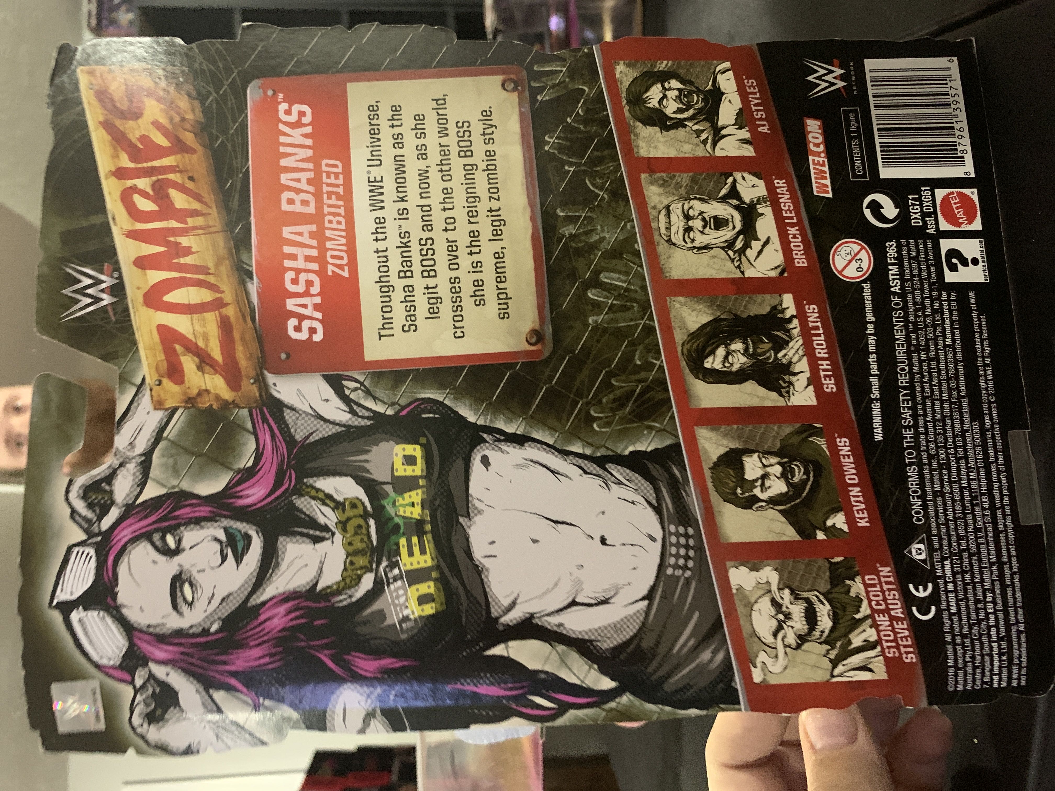 WWE: Sasha Banks - Mattel (WWE Zombies) action figure collectible [Barcode 887961395716] - Main Image 2