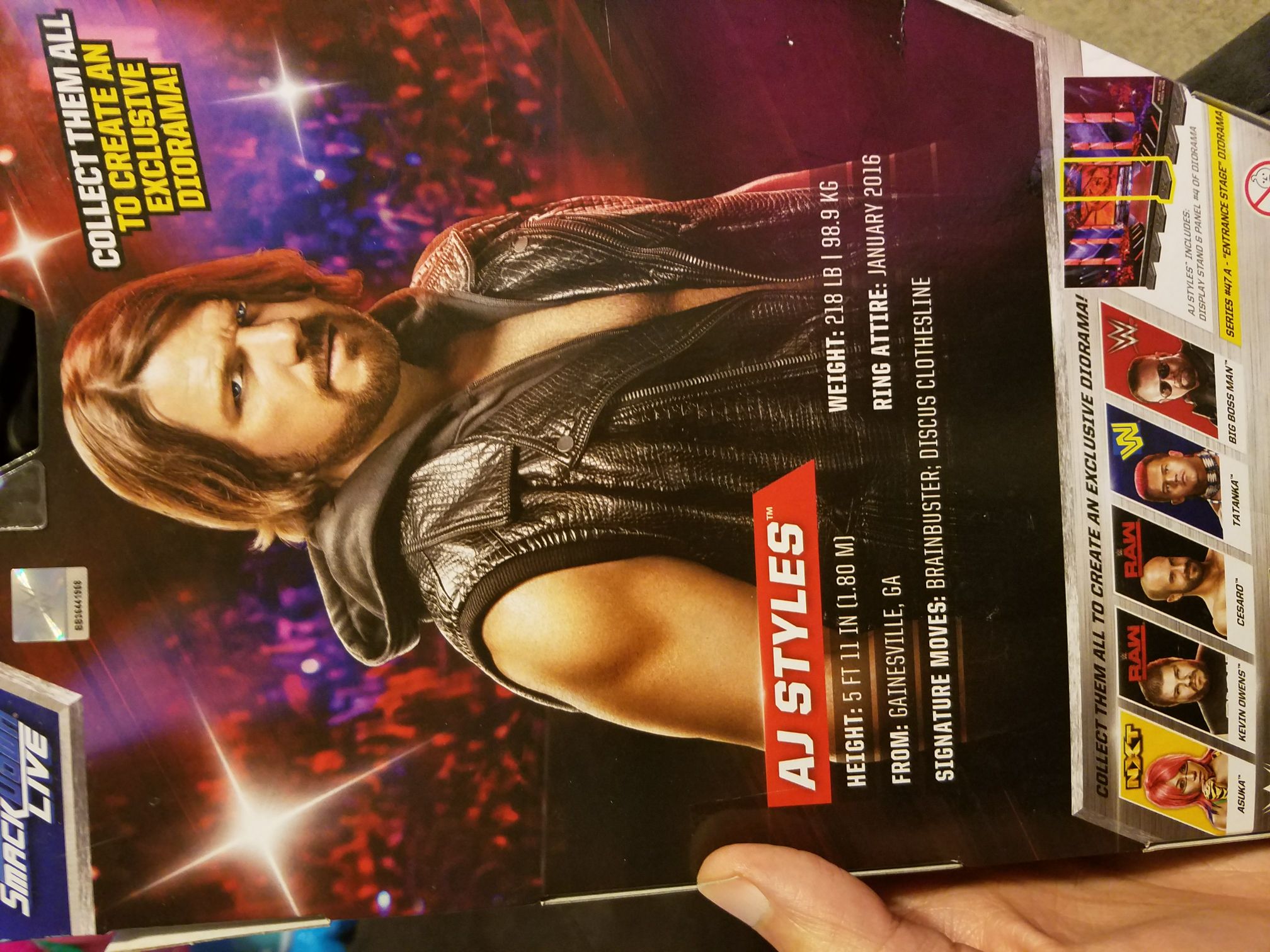AJ Styles Elite 47 - Mattel WWE Elite (Elite 47A) action figure collectible [Barcode 887961397833] - Main Image 2