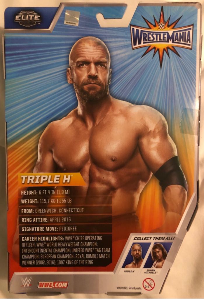 WWE Mattel Elite Wrestlemania 33 Series Triple H - Mattel action figure collectible [Barcode 887961397932] - Main Image 2