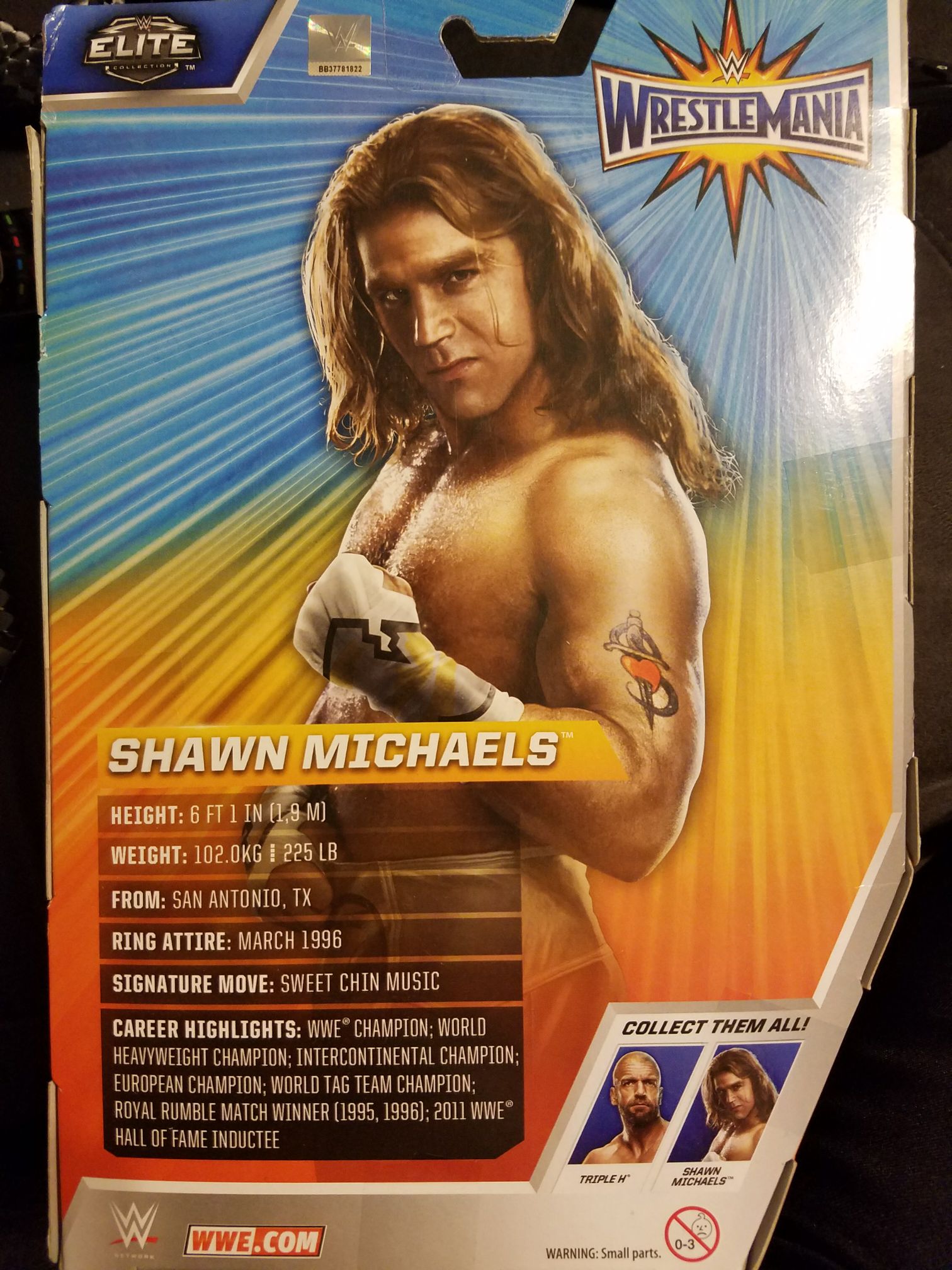 Shawn Michaels - Mattel - WWE (WWE Elite Collection - Wrestlemania 33) action figure collectible [Barcode 887961397956] - Main Image 2