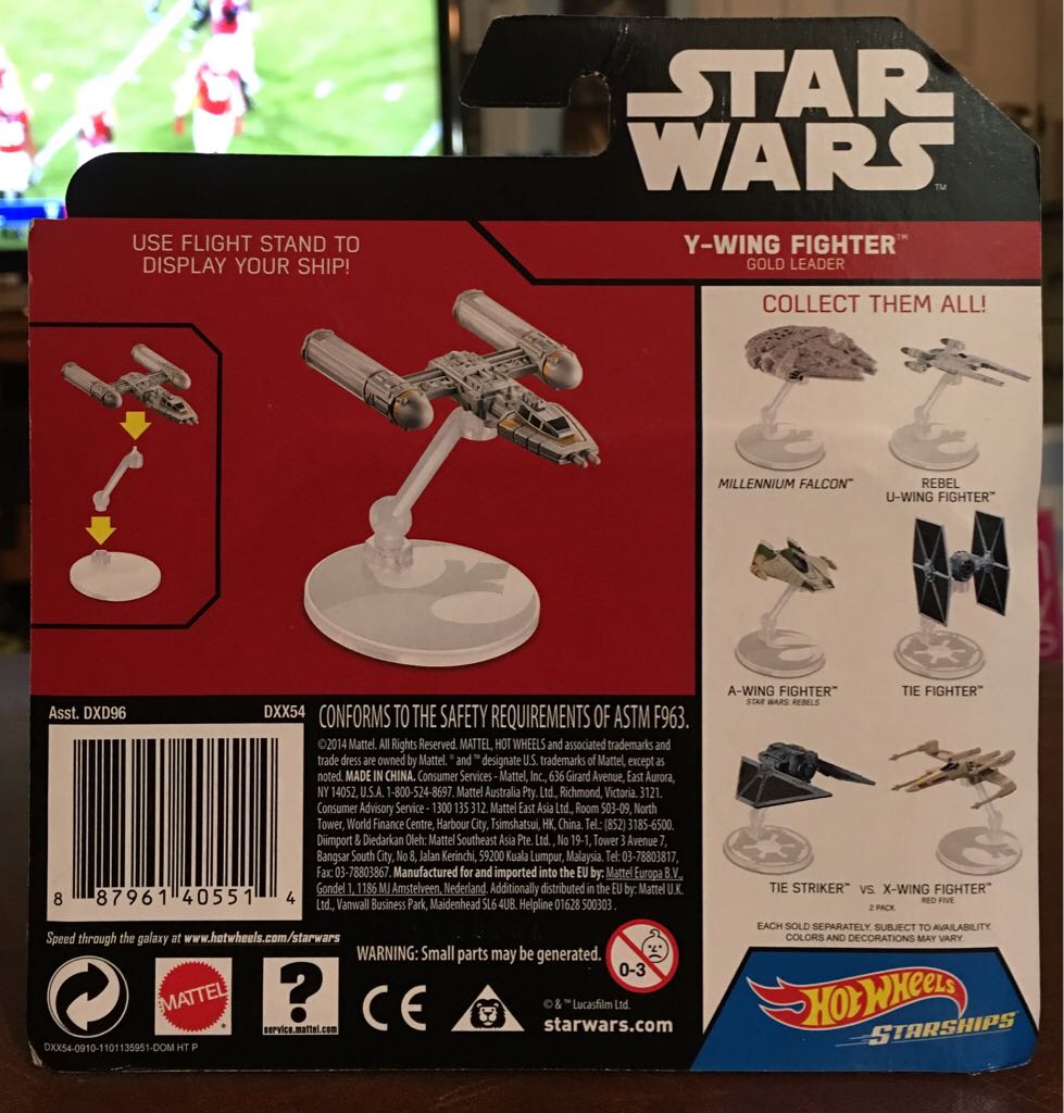 Hotwheels - Star Wars: Y-Wing Fighter Gold Leader  - Mattel (Star Wars Hot Wheels) action figure collectible [Barcode 887961405514] - Main Image 2