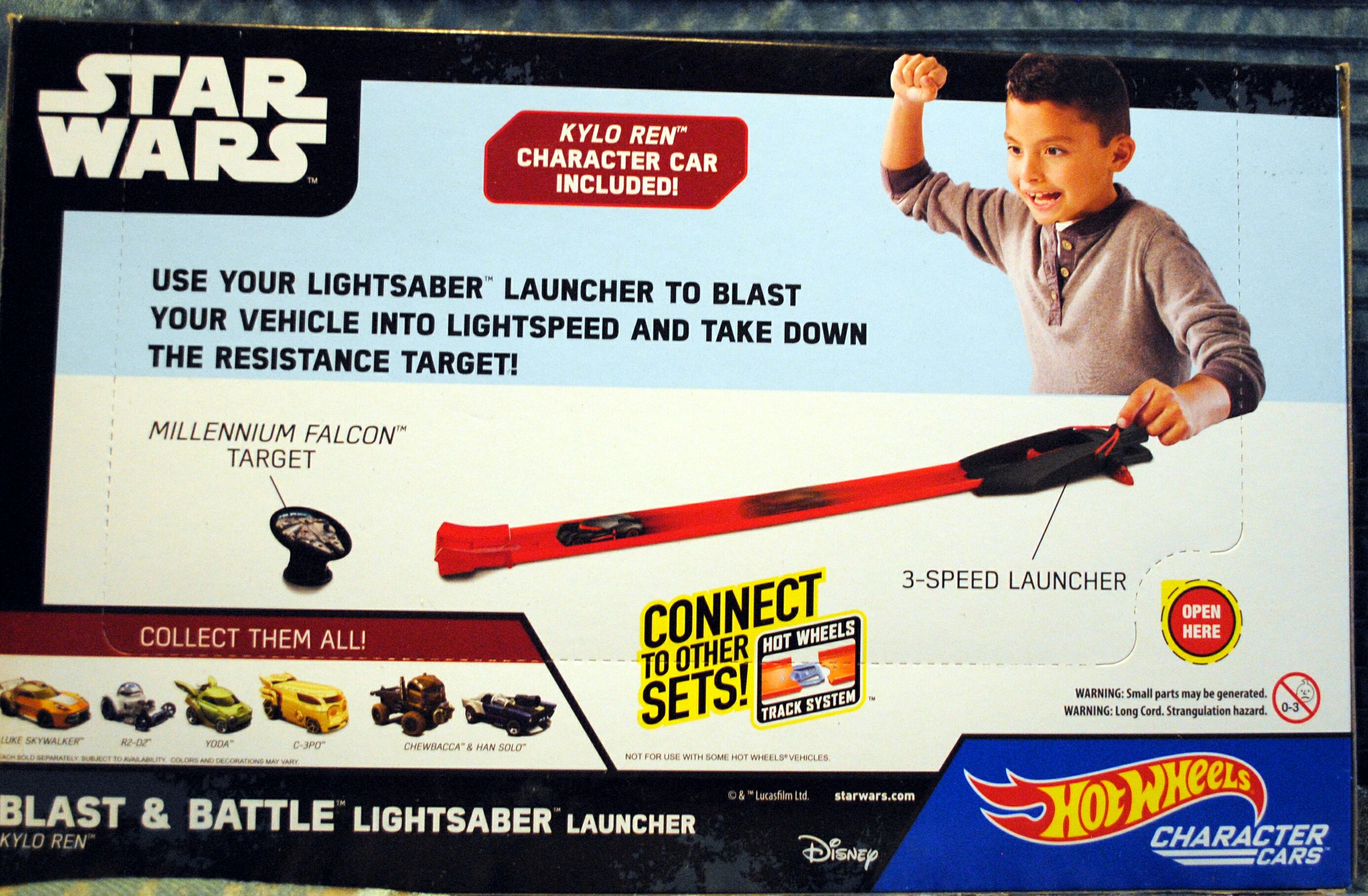 Hot Wheels Star Wars Playset Blast & Battle Lightsaber Launcher Kylo Ren - Hot Wheels by Mattel (Star Wars Hot Wheels) action figure collectible [Barcode 887961412512] - Main Image 2