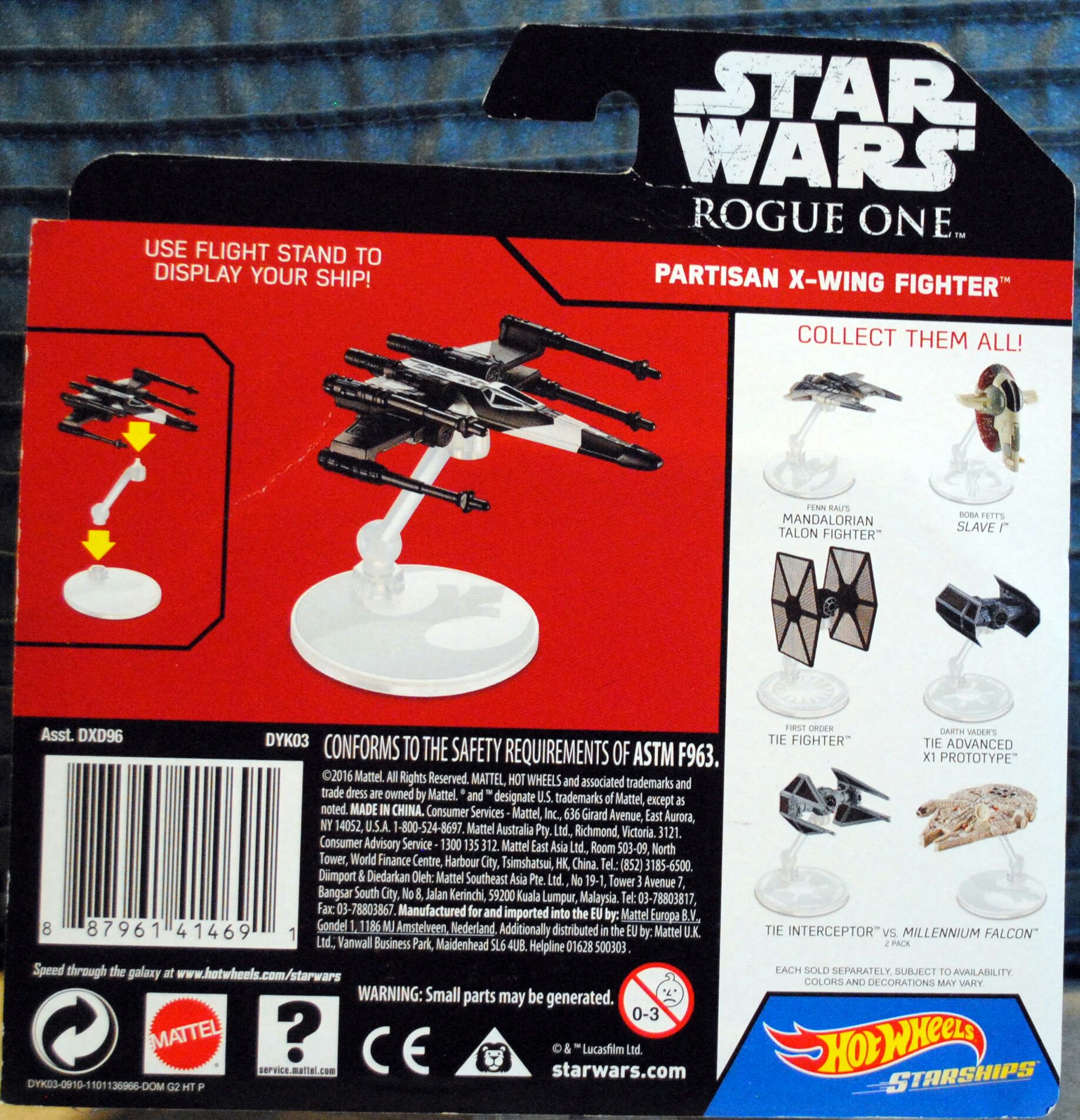 DYK 03 Partisan X-Wing Fighter - Mattel (Hot Wheels) (Star Wars Hot Wheels Starships) action figure collectible [Barcode 887961414691] - Main Image 2