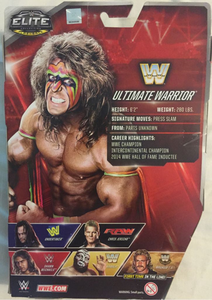 WWE Mattel Elite Lost Legends Series Ultimate Warrior - Mattel (WWE Elite Flashback) action figure collectible [Barcode 887961417081] - Main Image 2