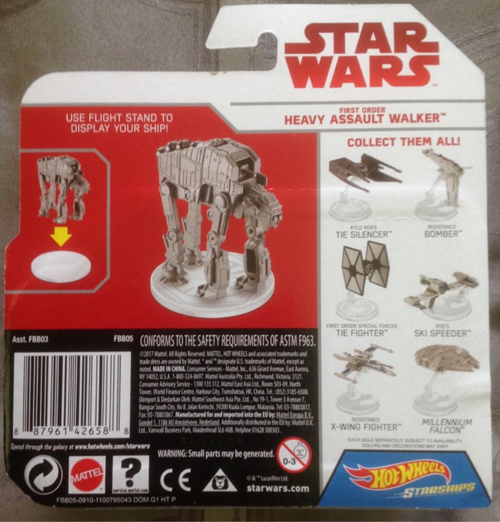 Hot Wheels First Order Heavy Assault Walker - Hot Wheels (Hot Wheels Star Wars) action figure collectible [Barcode 887961426588] - Main Image 2