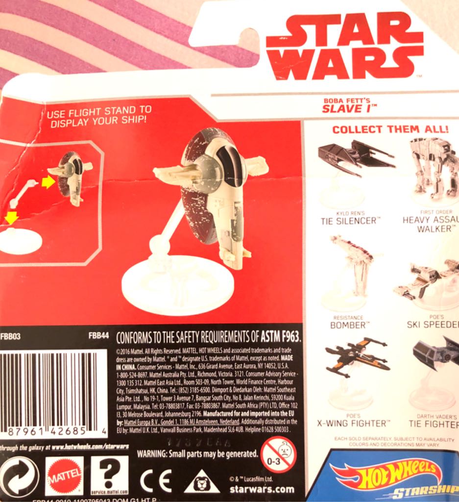 Boba Fett’s Slave I - Mattel (Hot Wheels Star Wars) action figure collectible [Barcode 887961426854] - Main Image 2