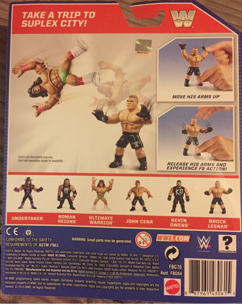 Brock Lesnar - Mattel (WWE Retro) action figure collectible [Barcode 887961430615] - Main Image 2