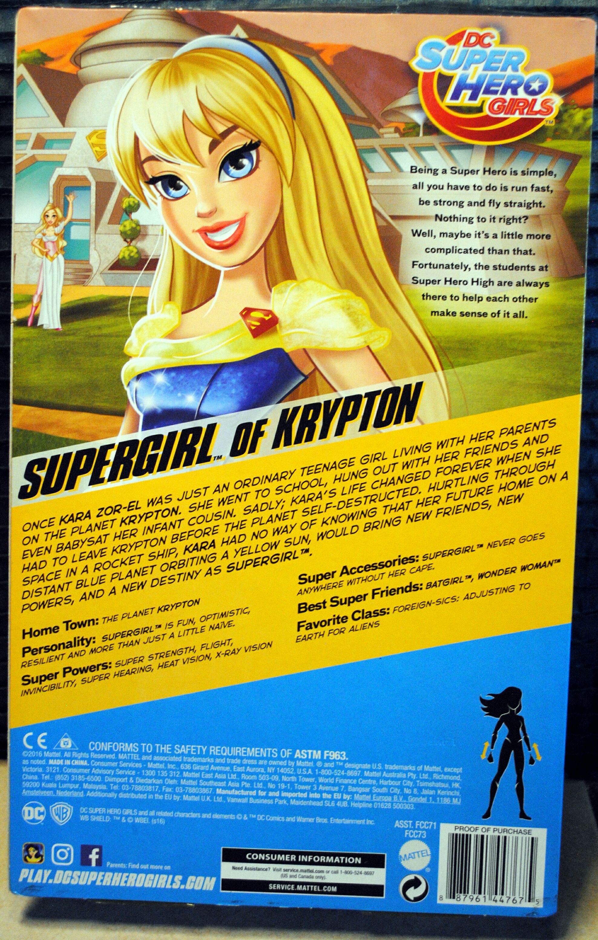 DC Super Hero Girls 12 inch Supergirl of Krypton doll - DC Mattel (DC Super Hero Girls) action figure collectible [Barcode 887961447675] - Main Image 2