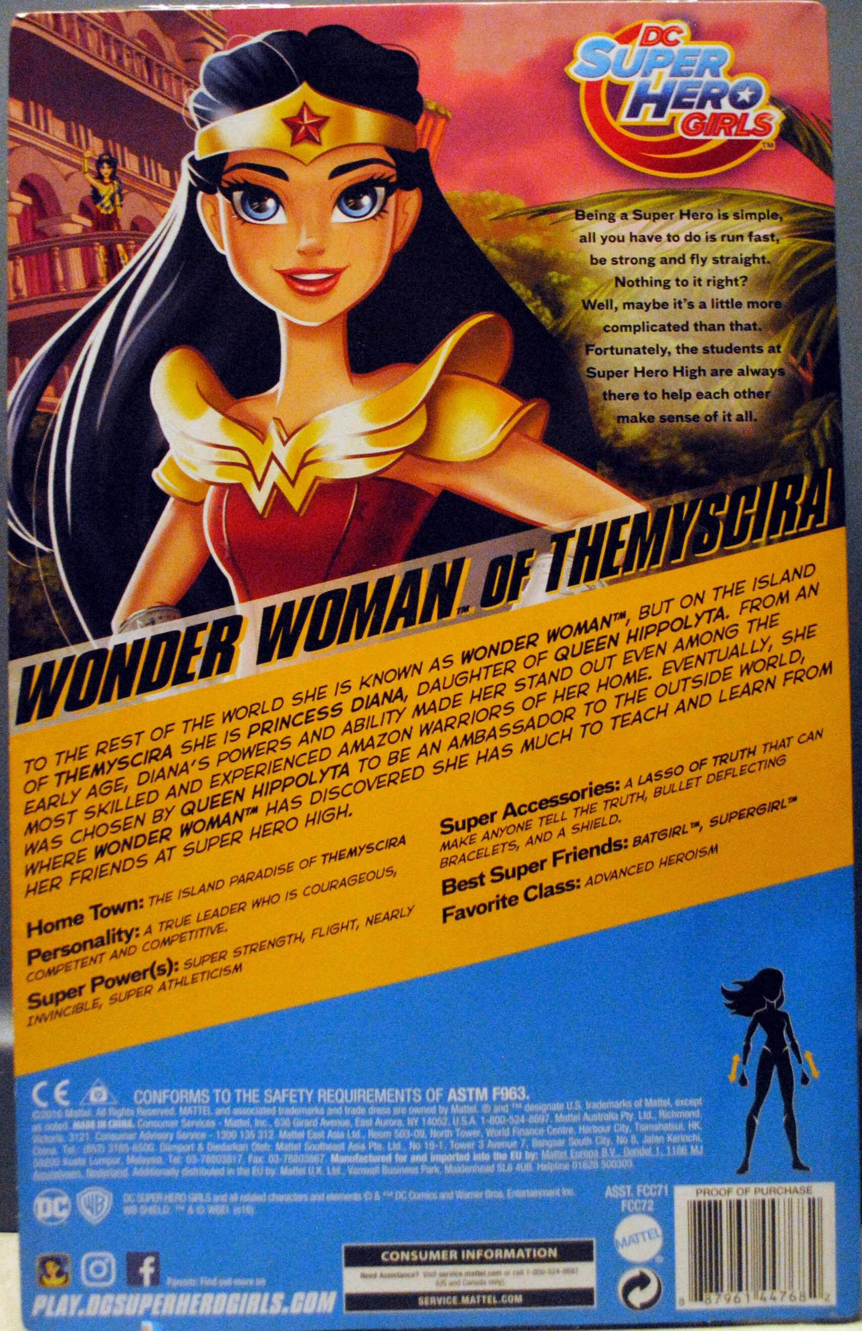 DC Super Hero Girls 12 inch Wonder Woman of Themyscira doll - DC Mattel (DC Super Hero Girls) action figure collectible [Barcode 887961447682] - Main Image 2