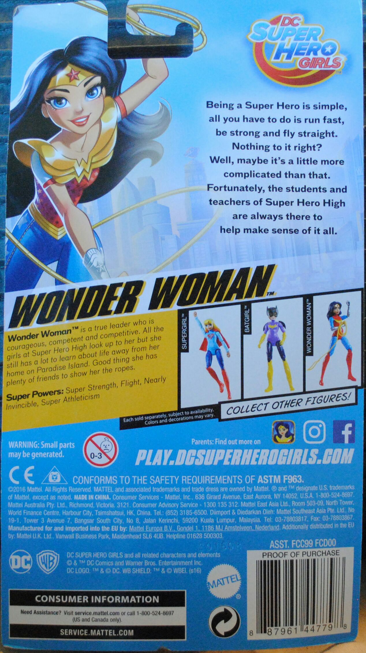 Dc Super Hero Girls 4.5 inch Action Ready Wonder Woman figure - DC Mattel (DC Super Hero Girls) action figure collectible [Barcode 887961447798] - Main Image 2