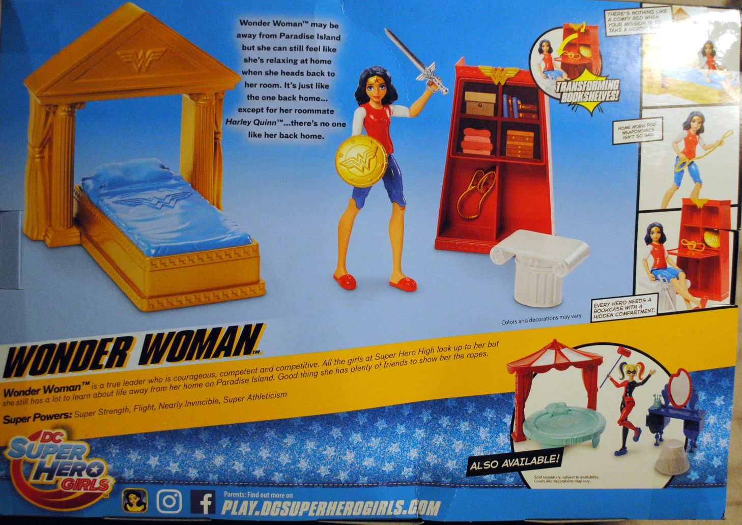 DC Super Hero Girls 6 inch Playset Wonder Woman Bedroom Set - DC Mattel (DC Super Hero Girls) action figure collectible [Barcode 887961447965] - Main Image 2