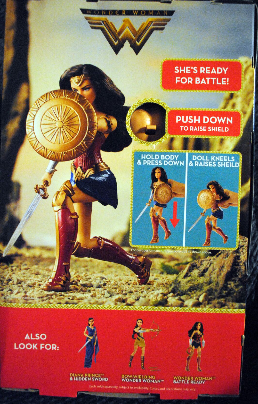 Wonder Woman - DC Wonder Woman Shield Block Doll, 12” - DC Mattel (The Wonder Woman Movie) action figure collectible [Barcode 887961466621] - Main Image 2