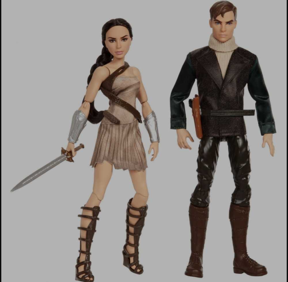 Wonder Woman - DC Wonder Woman & Steve Trevor Action Figure, 2 Pack - Mattel (The Wonder Woman Movie) action figure collectible [Barcode 887961481389] - Main Image 3