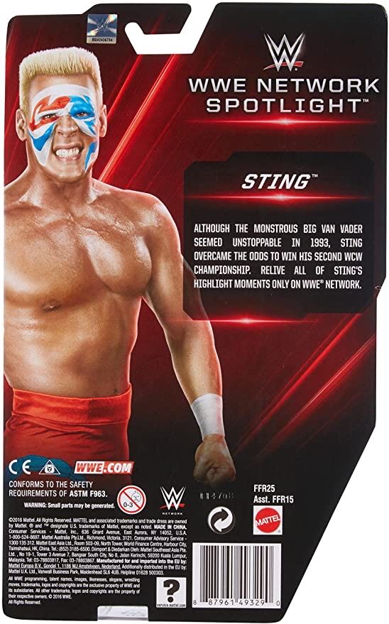 Sting - Mattel Wwe (WWE Network Spotlight Basic) action figure collectible [Barcode 887961493290] - Main Image 4
