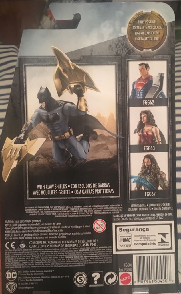 DC Justice League Batman Figure, 6” - Mattel (Justic League) action figure collectible [Barcode 887961504507] - Main Image 2