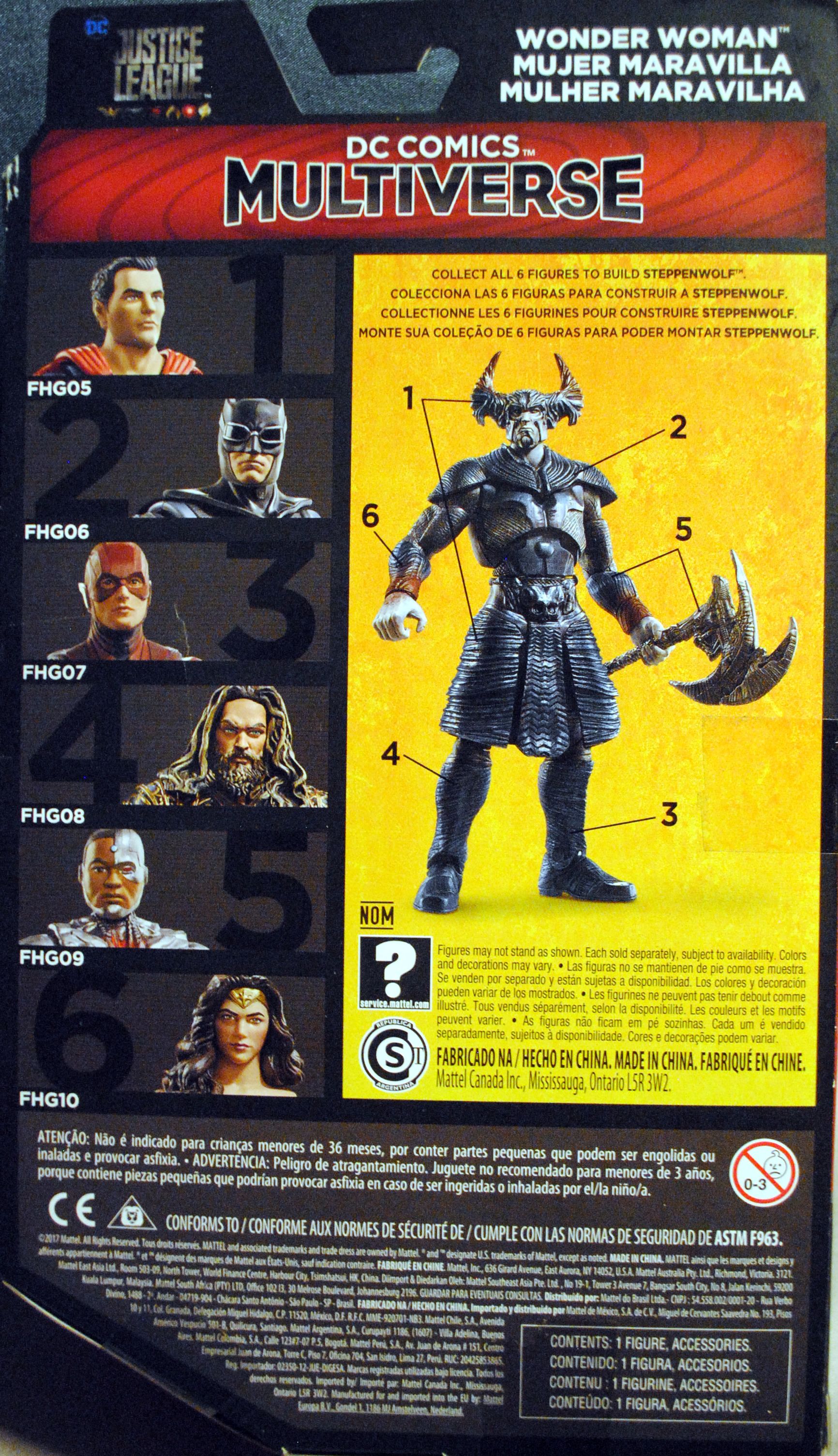 JL Wonder Woman - Mattel (Dc Comics Multiverse) action figure collectible [Barcode 887961522389] - Main Image 2