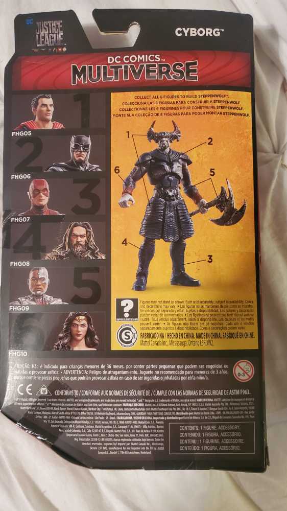 JL Cyborg - Mattel (Dc Comics Multiverse) action figure collectible [Barcode 887961522419] - Main Image 3