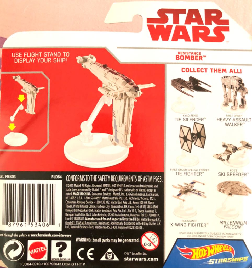 Resistance Bomber - Hot Wheels (Star Wars Hot Wheels) action figure collectible [Barcode 887961534061] - Main Image 2