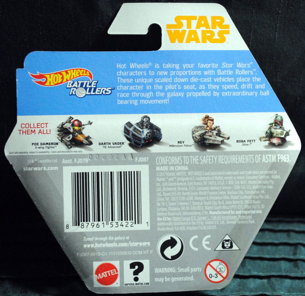 Hot Wheels Star Wars Battle Rollers Character Kylo Ren SOLO: - Hot Wheels from Mattel (Star Wars Hot Wheels) action figure collectible [Barcode 887961534221] - Main Image 2