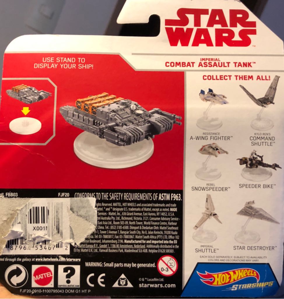 Hot Wheels Imperial Combat Assault Tank - Mattel - Hot Wheels (Star Wars) action figure collectible [Barcode 887961534672] - Main Image 2
