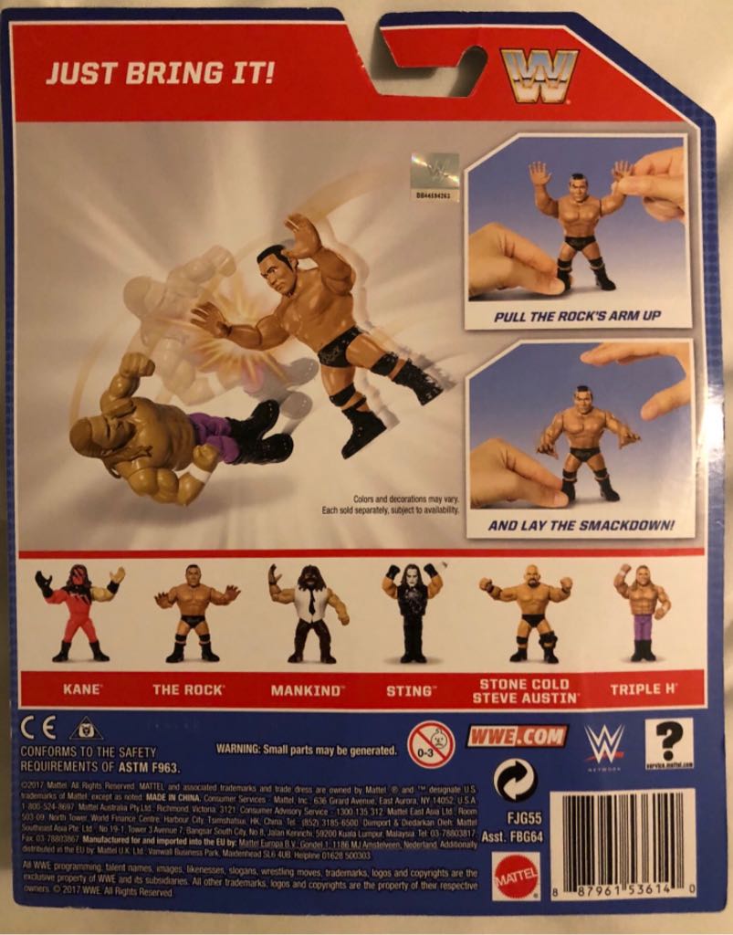The Rock - Mattel (WWF: Mattel Retro) action figure collectible [Barcode 887961536140] - Main Image 2