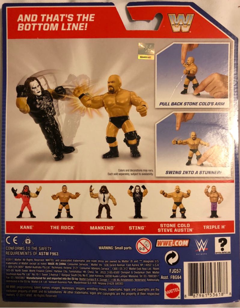 Steve Austin - Mattel (WWF: Mattel Retro) action figure collectible [Barcode 887961536188] - Main Image 2