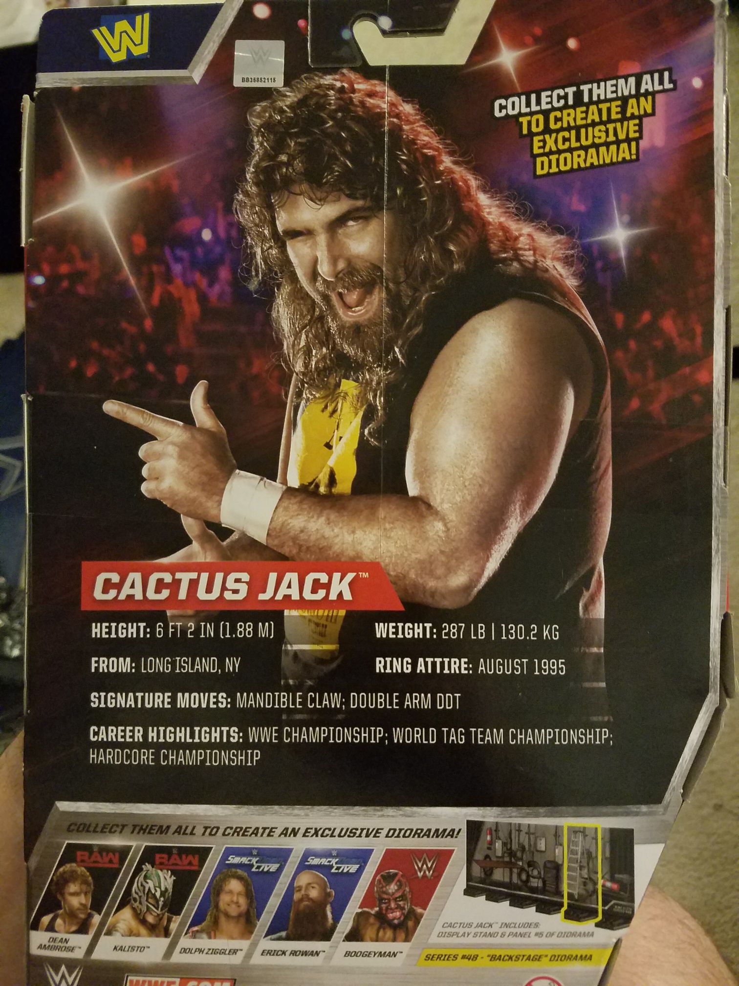Cactus Jack - Elite series 48 - Mattel Wwe (Wwe Elite) action figure collectible [Barcode 887961541670] - Main Image 2