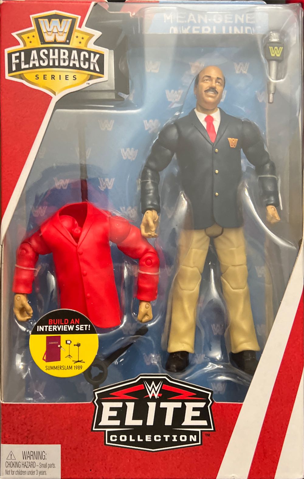 Mean Gene Okerlund - Mattel (Mattel Elite Collection Flashback) action figure collectible [Barcode 887961602449] - Main Image 2