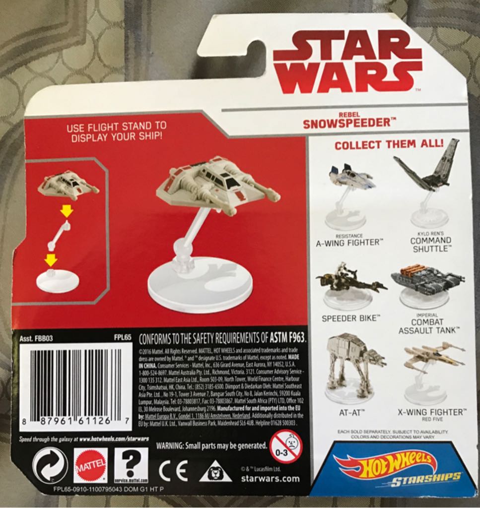 Hot Wheels Rebel Snowspeeder - Mattel - Hot Wheels (Star Wars) action figure collectible [Barcode 887961611267] - Main Image 2