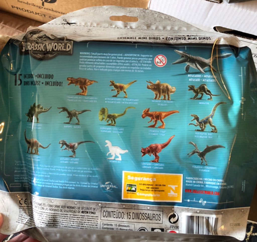 Mini Dino 15 Pk Battle Damage - Mattel (Jurassic World) action figure collectible [Barcode 887961619331] - Main Image 2