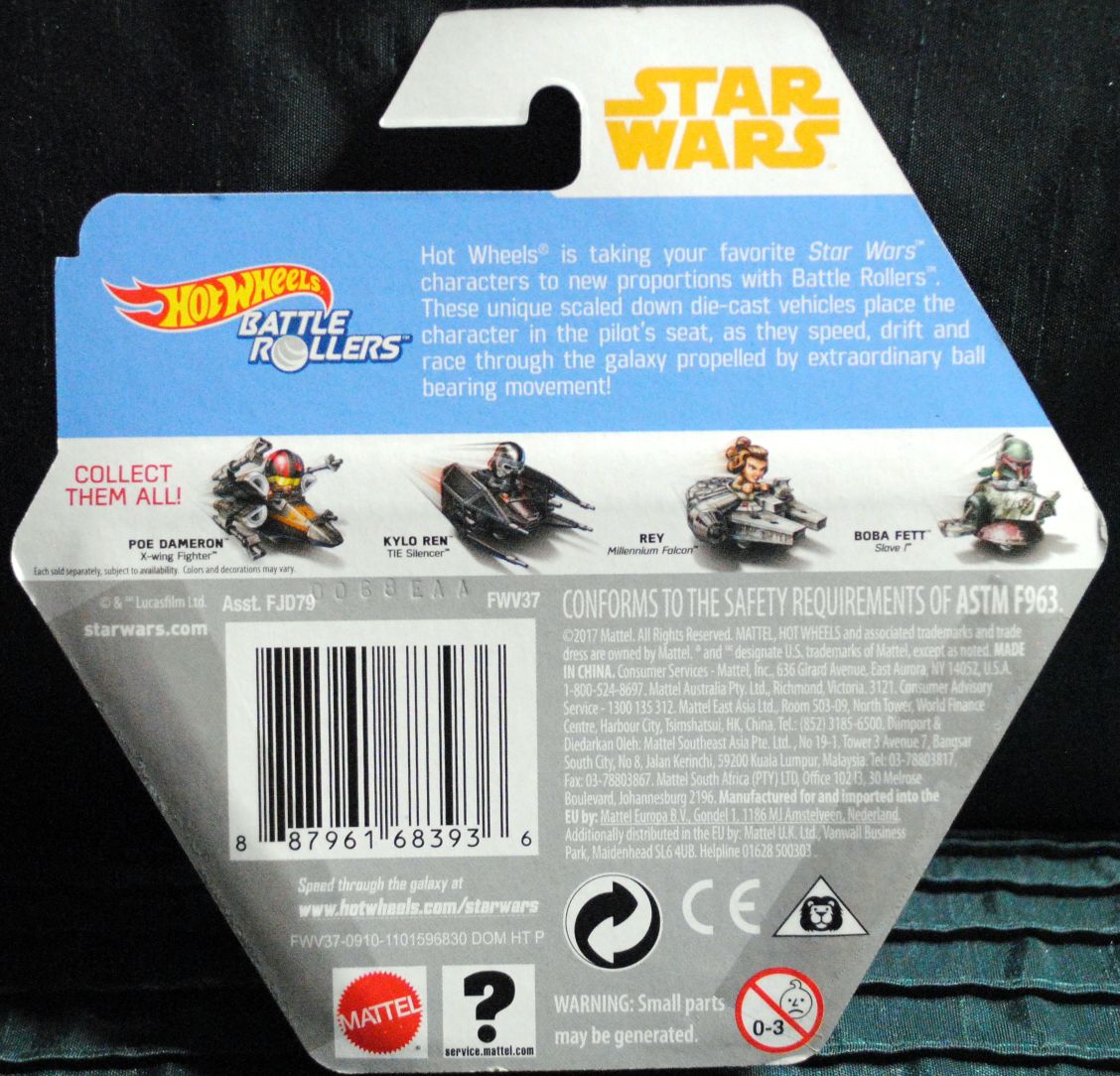 Hot Wheels Star Wars Battle Rollers Character Darth Vader SOLO: - Hot Wheels from Mattel (Star Wars Hot Wheels) action figure collectible [Barcode 887961683936] - Main Image 2
