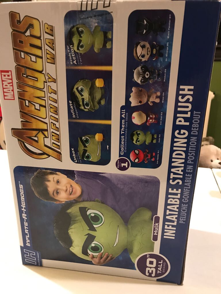 Avengers Infinity War Inflate-A-Hero 30” Tall - Hulk  action figure collectible [Barcode 888255193995] - Main Image 2