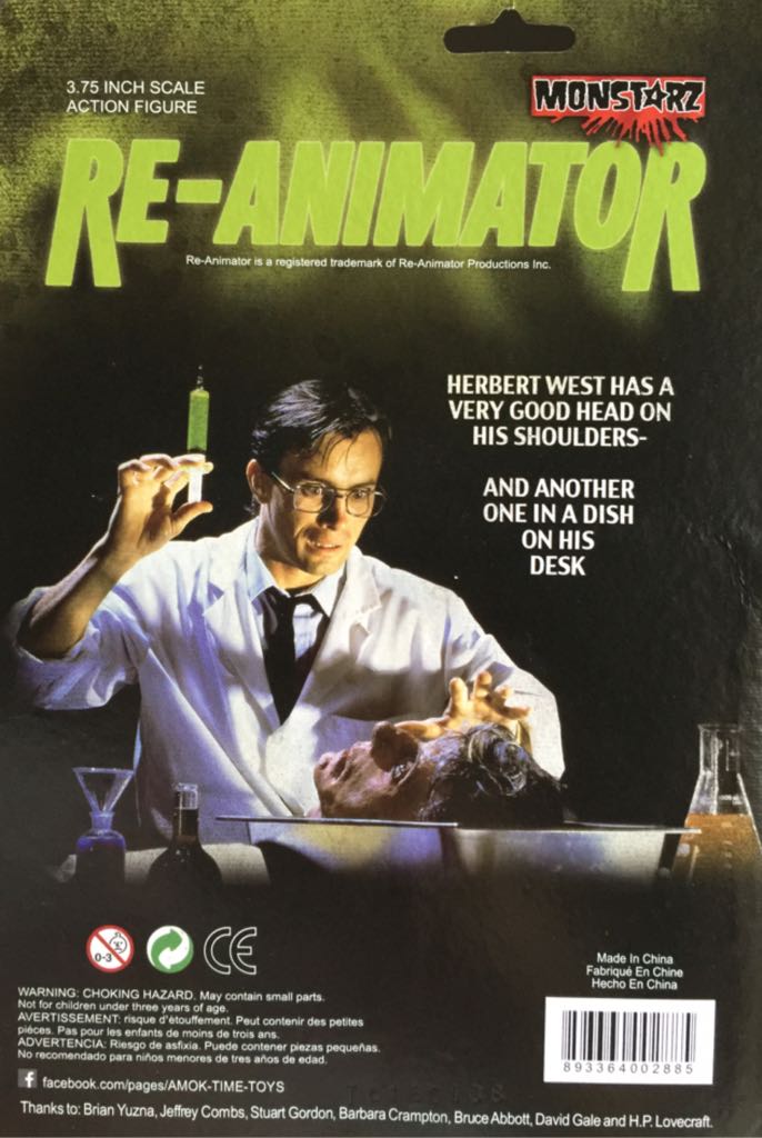 Re-Animator / Hebert West  (Monstarz) action figure collectible [Barcode 893364002885] - Main Image 2