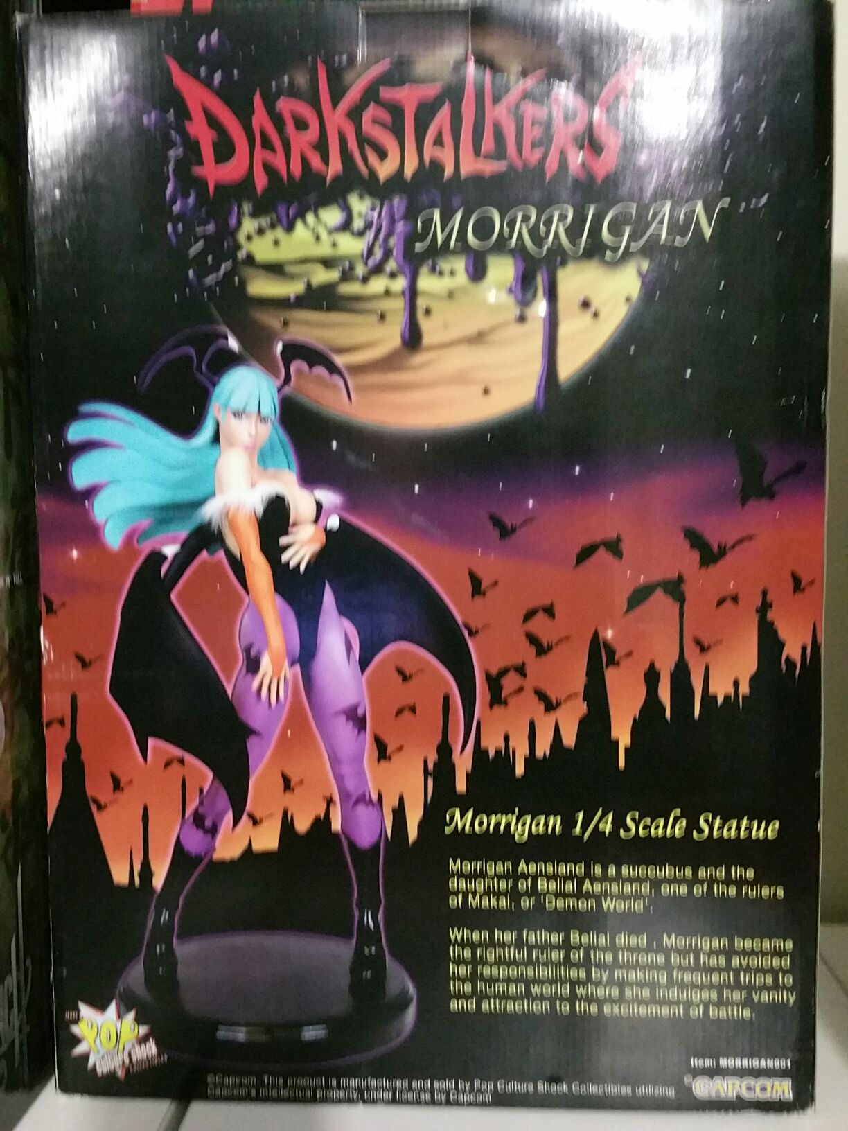 Darkstalkers Morrigan 1/4 scale Statue - Pop Culture Shock (Capcom) action figure collectible [Barcode 897546001079] - Main Image 2