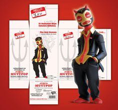 Red Demon Lucha Libre Vinyl Figure - Muttpop action figure collectible [Barcode 898928001076] - Main Image 2