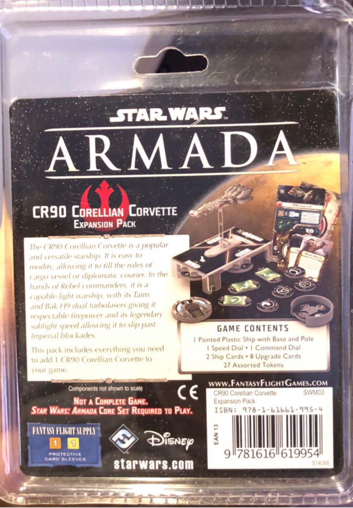 Star Wars: Armada - CR90 Corellian Corvette Expansion Pack FFGSWM03 - Disney (Star Wars Armada) action figure collectible [Barcode 9781616619954] - Main Image 2