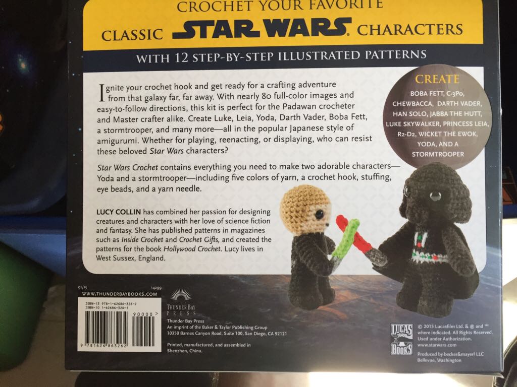 Star Wars Crochet by Lucy Collin  (Star Wars Novelty Item) action figure collectible [Barcode 9781626863262] - Main Image 2