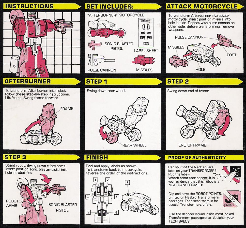 Transformers G1 Afterburner Technobot Computron - Hasbro (Technobots) action figure collectible - Main Image 10